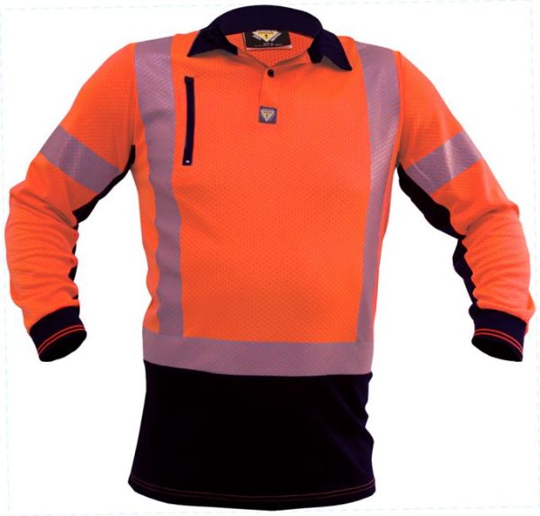 Picture of ESKO CAUTION D/N L/S MICROVENT POLO